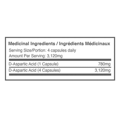 D-ASPARTIC ACID DAA CAPSULES