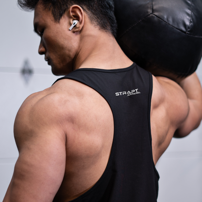 Men's Black T-Back Tank